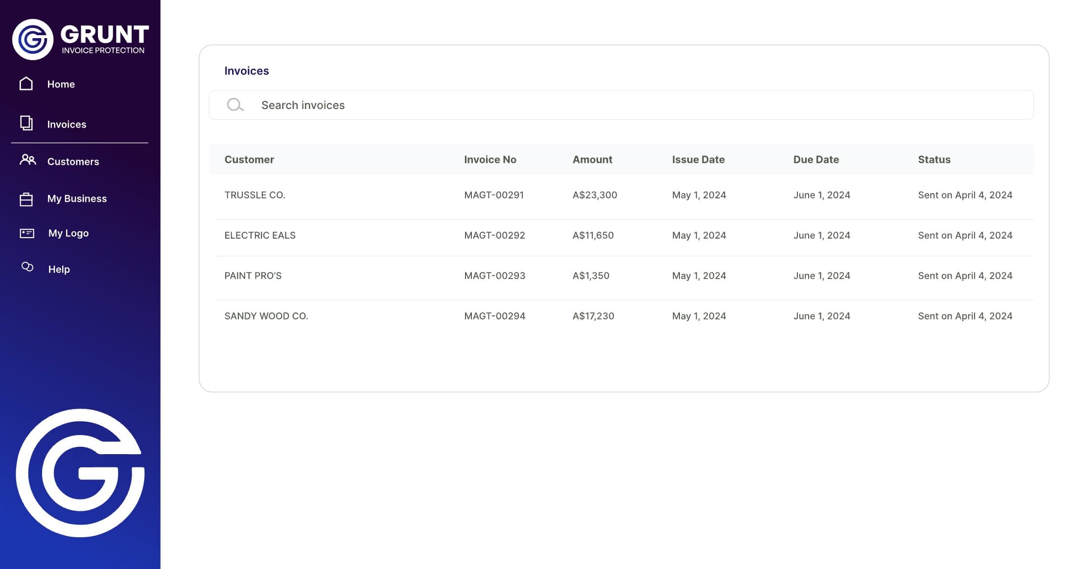 Grunt IP Invoices